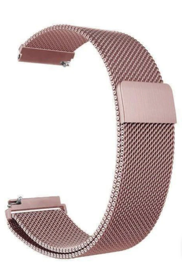 Samsung Galaxy Watch 4 44 Mm R870 Için Metal Milanese Kordon Rose