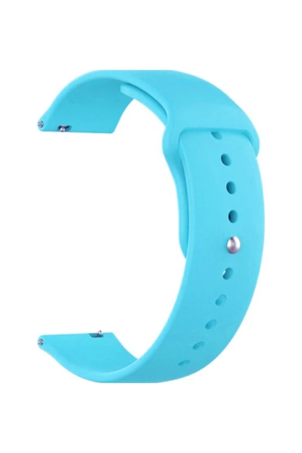 Samsung Galaxy Watch 4 44 Mm R870 Için Spor Silikon Kordon Mavi