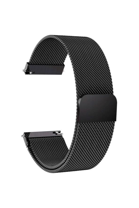 Samsung Galaxy Watch 4 44 Mm R870 Için Metal Milanese Kordon Siyah