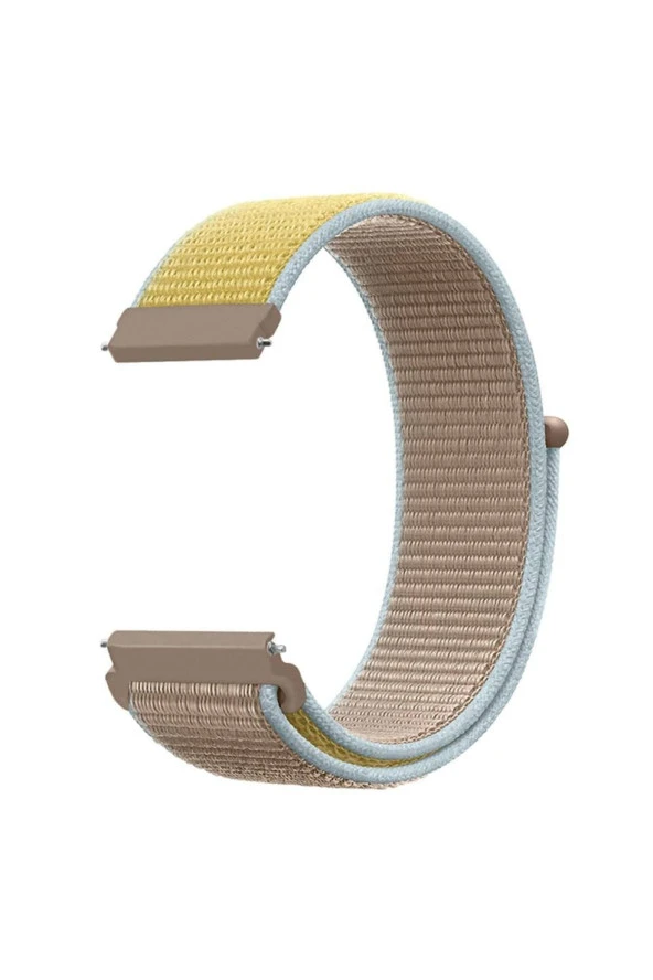 Samsung Galaxy Watch 4 Classic 42 Mm R880 Için Dokuma Kordon Camel