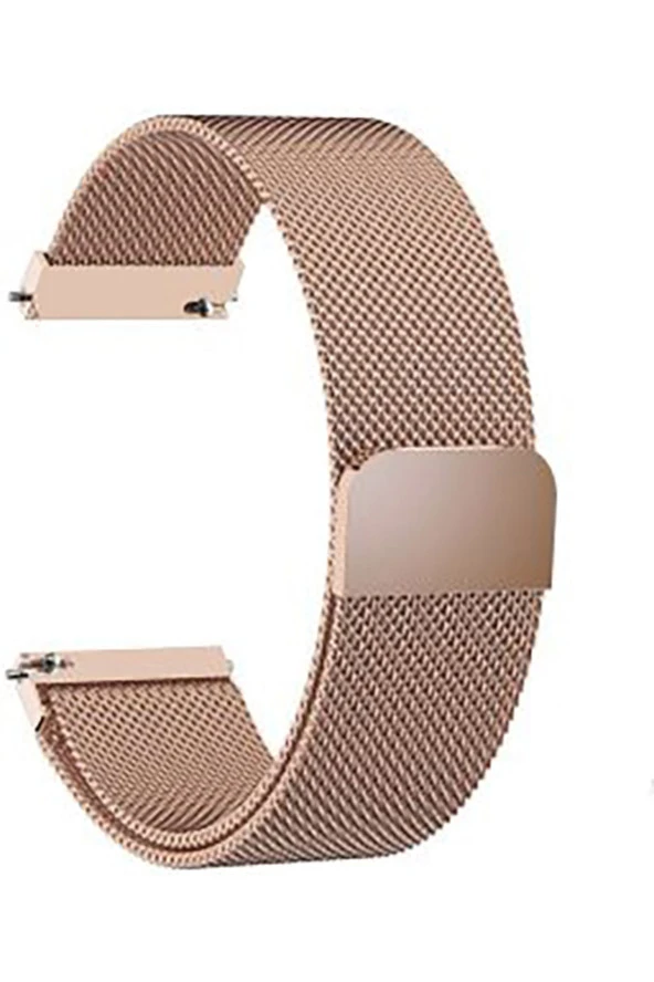 Samsung Galaxy Watch 4 Classic 42 Mm R880 Için Metal Milanese Kordon Rose Gold