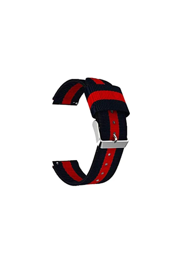 Samsung Galaxy Watch 4 Classic 46 Mm R890 Için Pantheon Şeritli Kordon Siyah Kırmızı ürün görseli 1