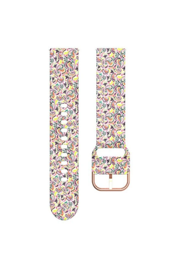 Samsung Galaxy Watch 4 Classic 46 Mm R890 Için Uyumlu Desenli Silikon Kordon Renkli Damla ürün görseli 1