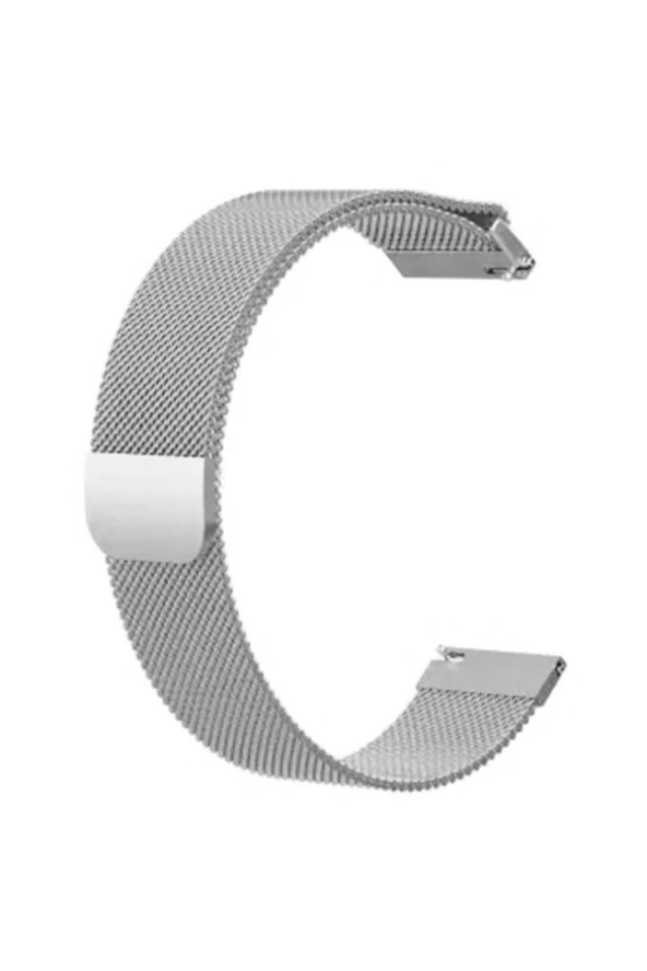 Fitbit Versa Fb504 - Versa Lite Fb415 Için Metal Milanese Kordon Gümüş