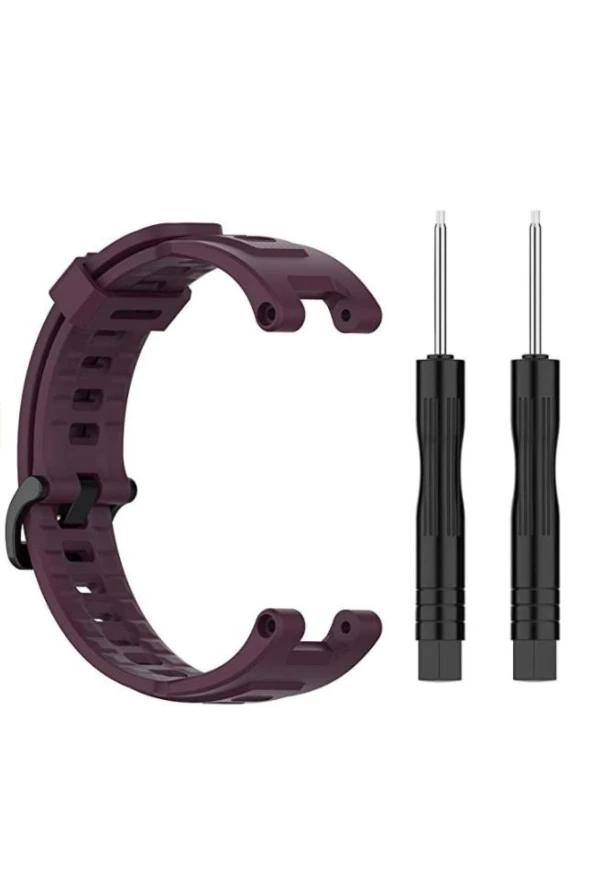 Amazfit T-rex Pro Uyumlu Silikon Kordon Mor