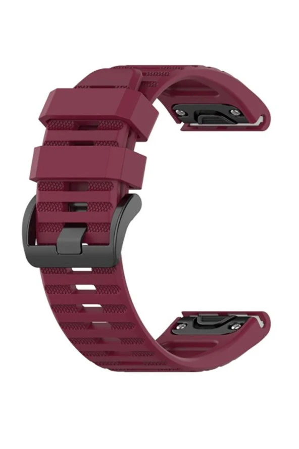 Garmin Approach S60 Için Quick Fit Özellikli Silikon Kordon Kayış Bordo