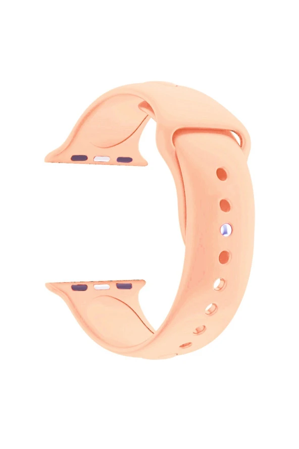 Apple Watch Seri 1 2 3 Için 38 Mm Small Beden(s/m Size) Silikon Kordon Şeftali Turuncu