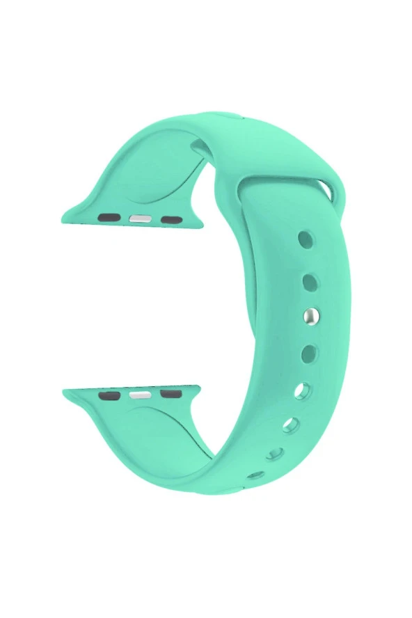 Apple Watch Seri 1 2 3 Için 38 Mm Small Beden(s/m Size) Silikon Kordon Deniz Yeşili