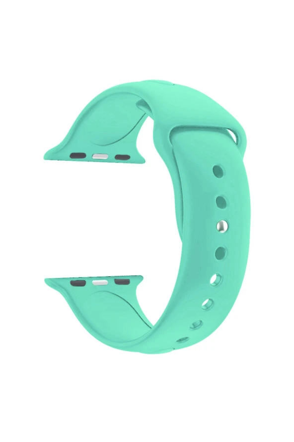 Apple Watch Seri 4 5 6 Için 40 Mm Small Beden(s/m Size) Silikon Kordon Deniz Yeşili