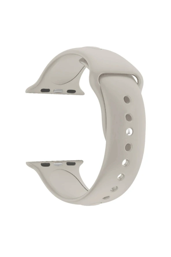Apple Watch Se Için 40 Mm Small Beden(s/m Size) Silikon Kordon(54 Renk) Krem