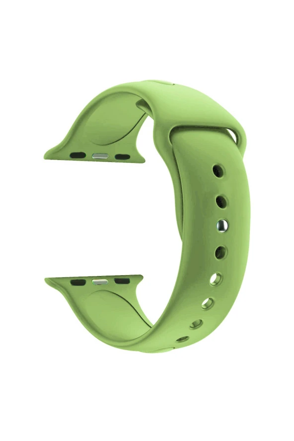 Apple Watch Seri 4 5 6 Için 40 Mm Small Beden(s/m Size) Silikon Kordon Pastel Yeşil