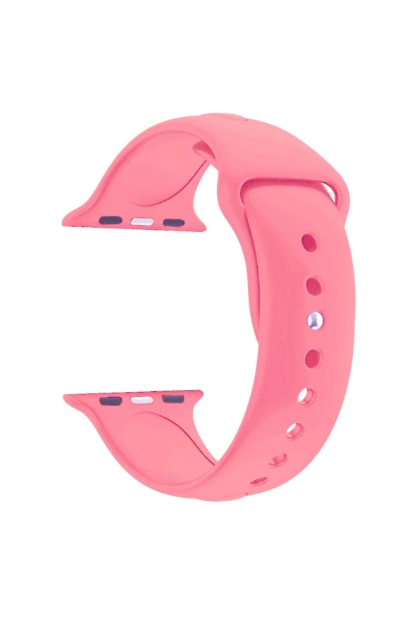 Apple Watch Seri 1 2 3 Için 38 Mm Small Beden(s/m Size) Silikon Kordon Şeker Pembe