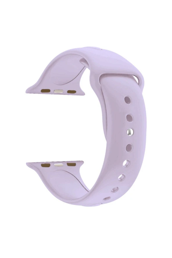 Apple Watch Seri 4 5 6 Için 44 Mm Small Beden(s/m Size) Silikon Kordon(54 Renk) Lila