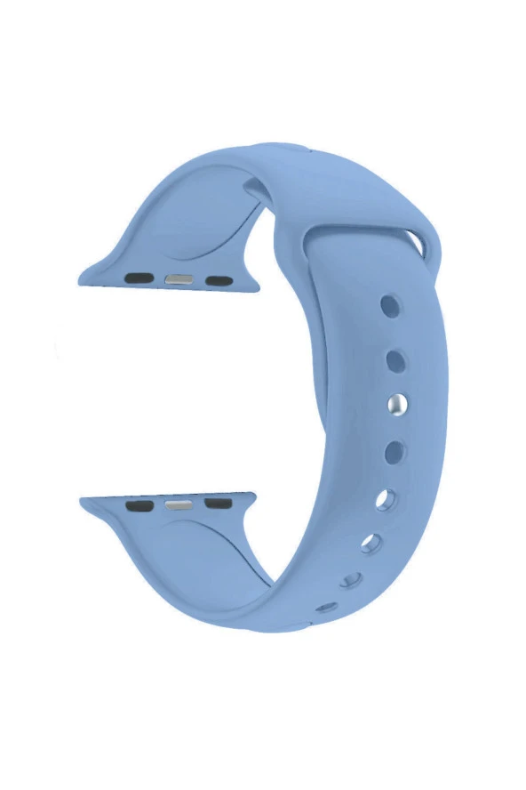 Apple Watch Seri 1 2 3 Için Uyumlu   38 Mm Small Beden(s/m Size) Silikon Kordon(54 Renk) Cornflower