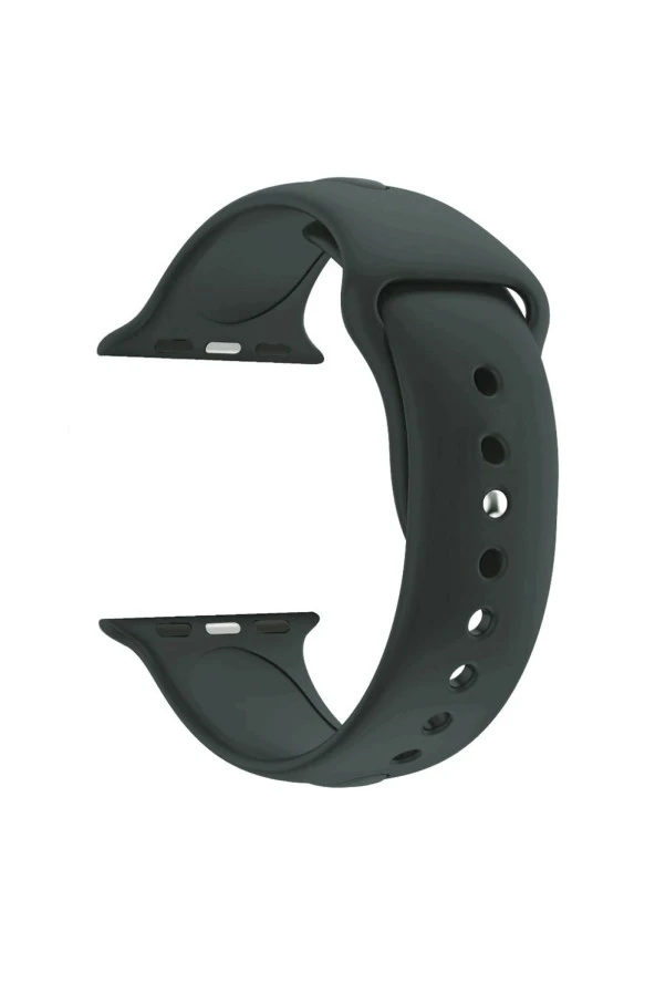 Apple Watch Seri 4 5 6 Için 44 Mm Small Beden(s/m Size) Silikon Kordon(54 Renk) Space Gray