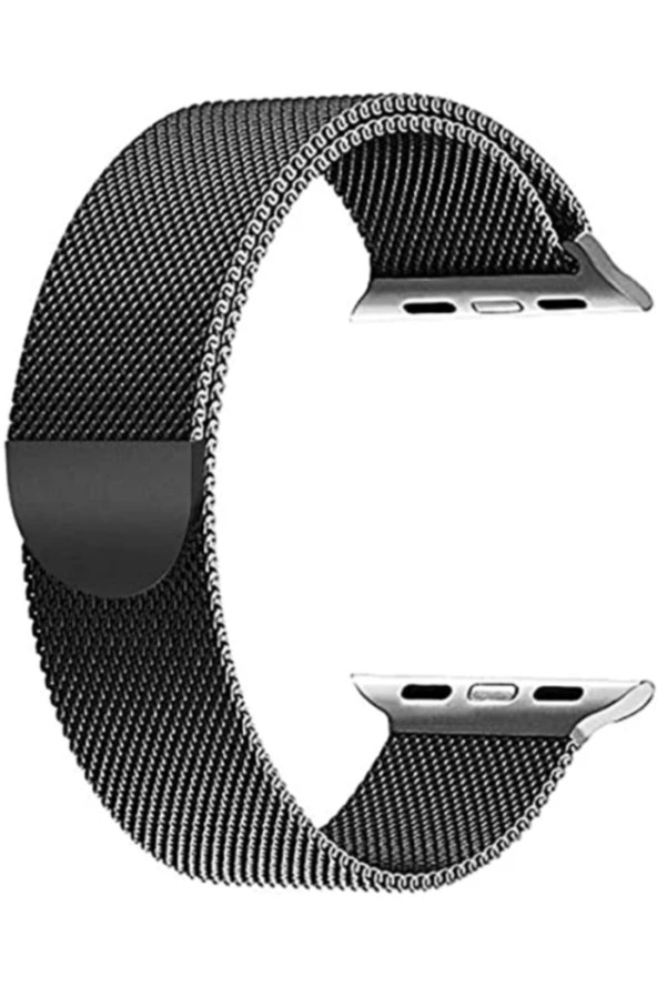 Apple Watch Seri 1 2 3 42 Mm Için Metal Milanese Kordon Siyah