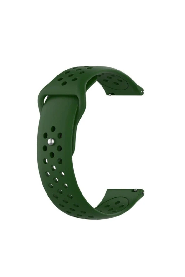 Yeşil Realme Watch S Uyumlu Delikli Silikon Kordon