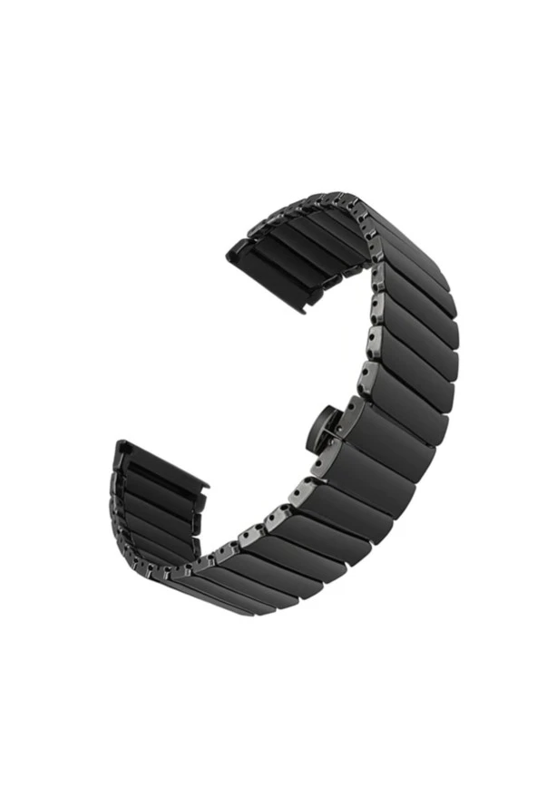 Honor Watch Gs Pro Için Baklalı Metal Kordon Siyah