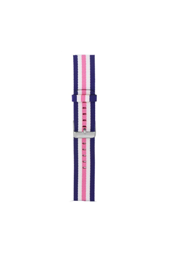 Honor Watch Gs Pro Için Pantheon Şeritli Kordon Lacivert Beyaz Pembe