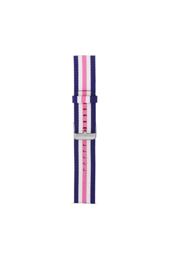 Samsung Gear 2- r380-381-382  Uyumlu Lacivert Beyaz Pembe Pantheon Şeritli Kordon