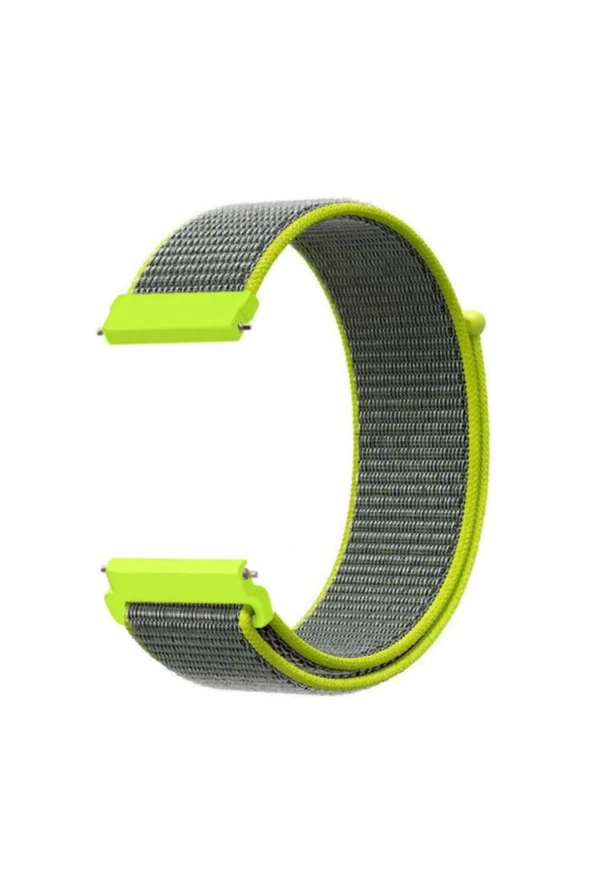 Samsung Gear 2 r380-381-382  Uyumlu Neon Green Dokuma Kordon ürün görseli 1