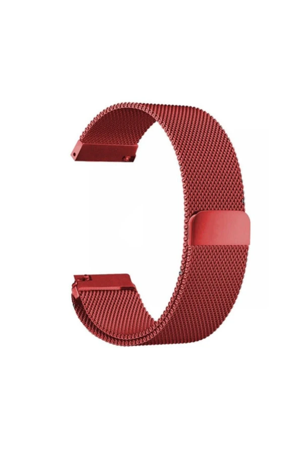 Samsung Gear 2(R380-381-382) Için Metal Mıknatıslı Milanese Kordon Kırmızı
