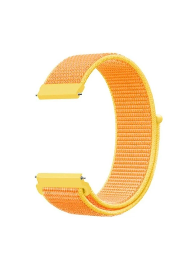 Samsung Gear 2 r380-381-382  Uyumlu Canary Yellow Dokuma Kordon