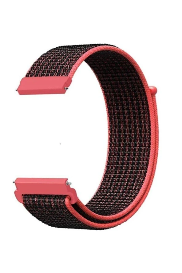 Garmin Vivomove 3 Için Dokuma Kordon Fosforlu Pembe