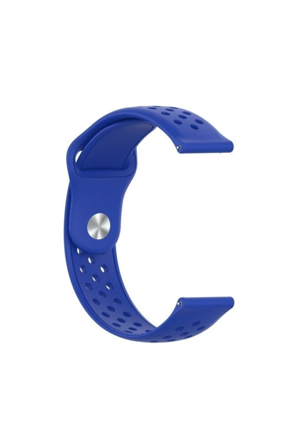 Coros Apex 42 Mm Için Delikli Silikon Kordon Koyu Mavi