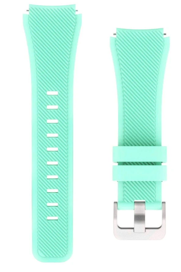 Amazfit Gtr 47 Mm Lite Için Silikon Kordon Turkuaz