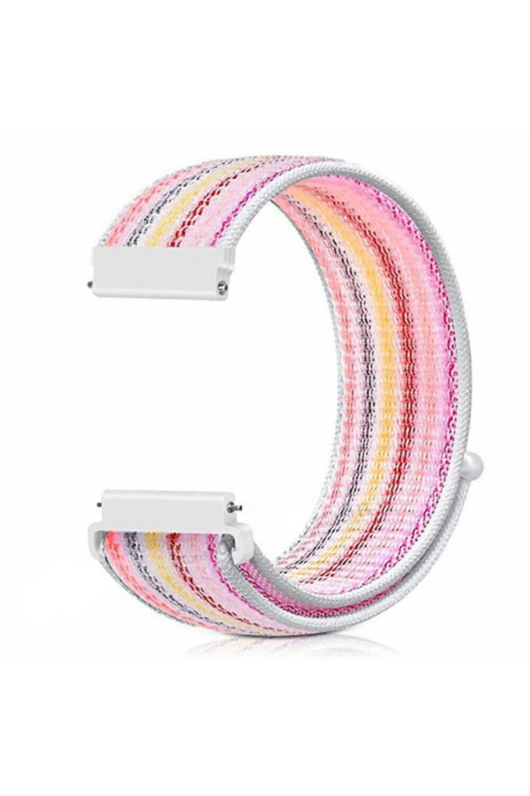 Amazfit Bip U Pro Için Dokuma Kordon Pembe Gökkuşağı