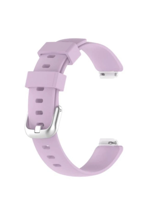 Fitbit Inspire 2 Small Beden(S SIZE) Için Silikon Kordon Kayış Lila