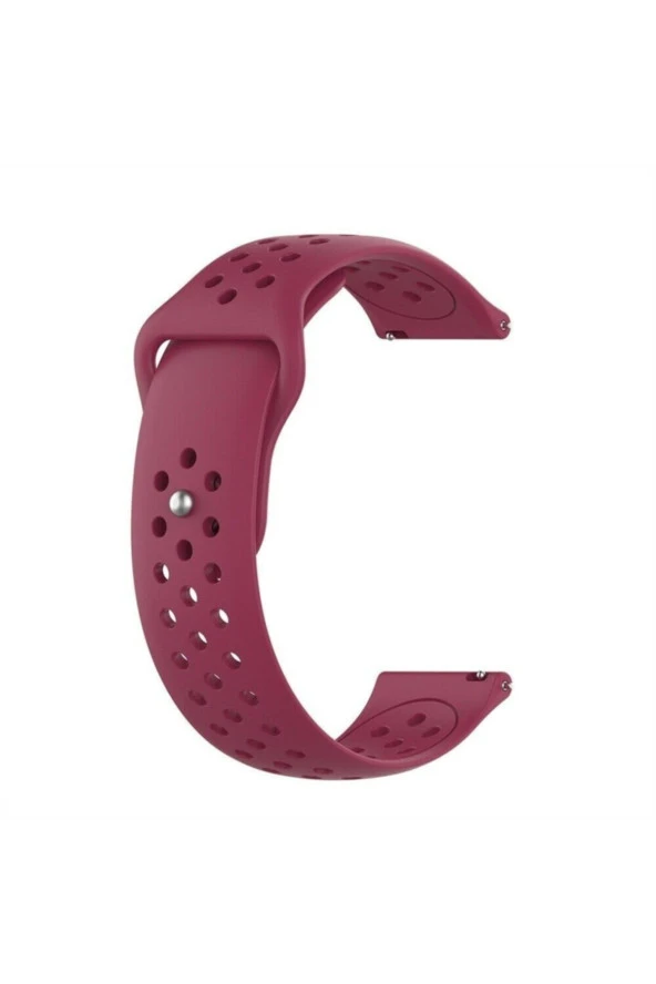 Amazfit Gtr 2 Için Delikli Silikon Kordon Bordo - 1