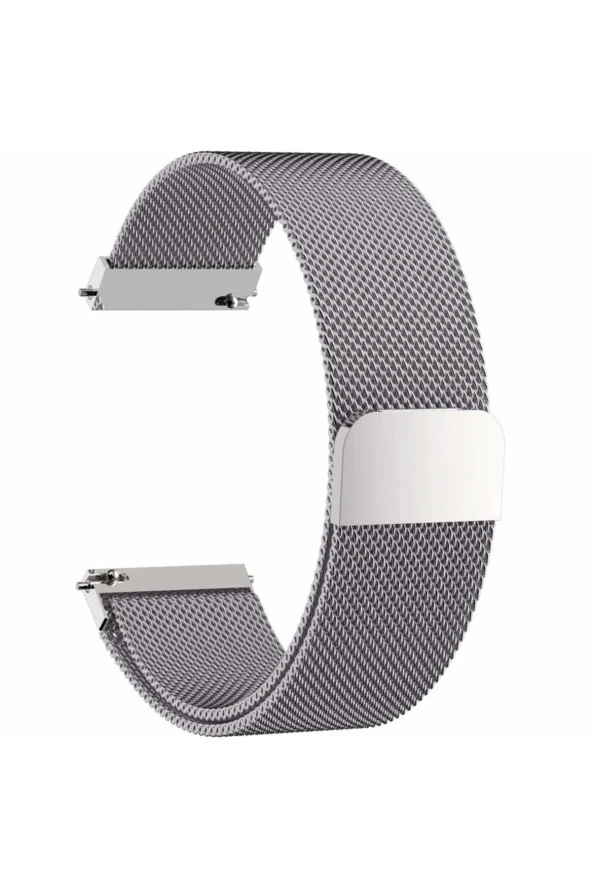 Amazfit Gts 2 Mini Için Metal Mıknatıslı Milanese Kordon Gümüş
