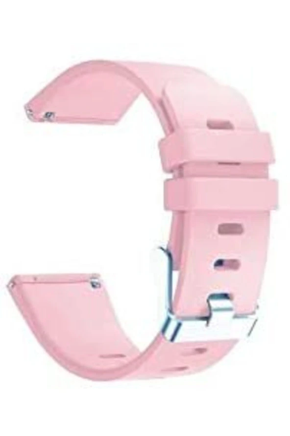 Fitbit Versa - Versa 2 - Versa Lite Ile Uyumlu Large Beden(L SIZE) Silikon Kordon Açık Pembe