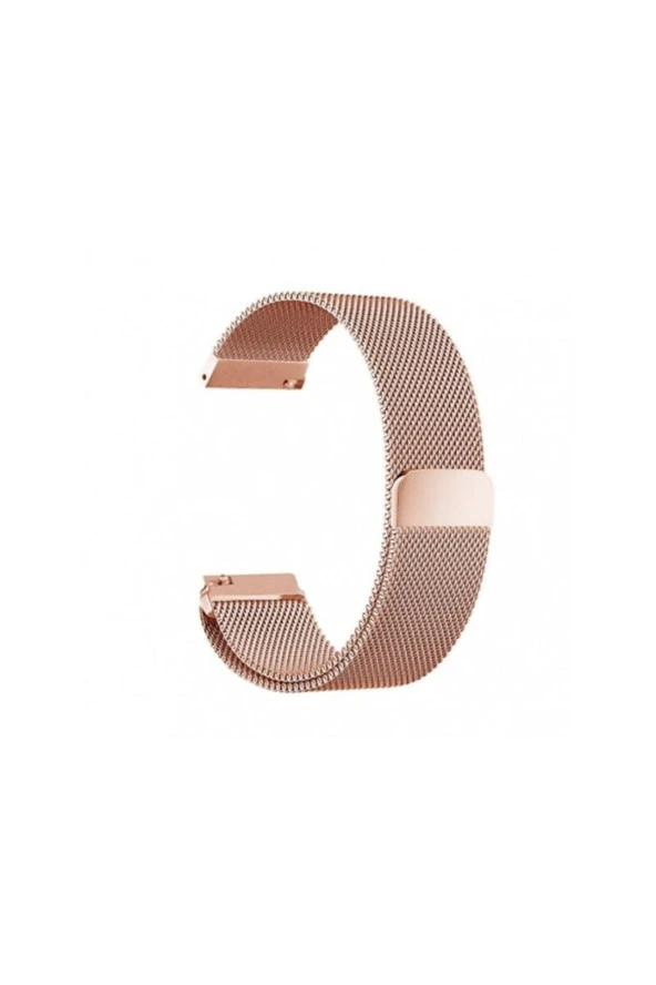 Garmin Vivoactive 3 Için Metal Mıknatıslı Milanese Kordon Rose Gold