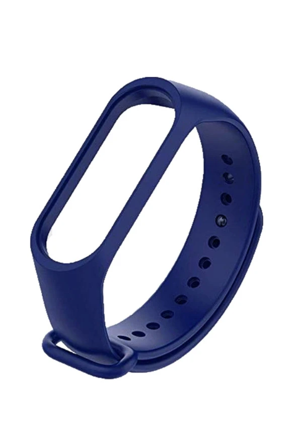Xiaomi Mi Band 4 Uyumlu  Için Silikon Kayış Koyu Mavi Kordon