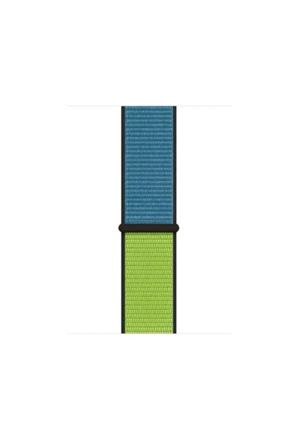 Apple Watch Series 1 2 3 Ile Uyumlu 38 Mm Dokuma Kordon Kayış Blue/green(mavi/yeşil) - 1