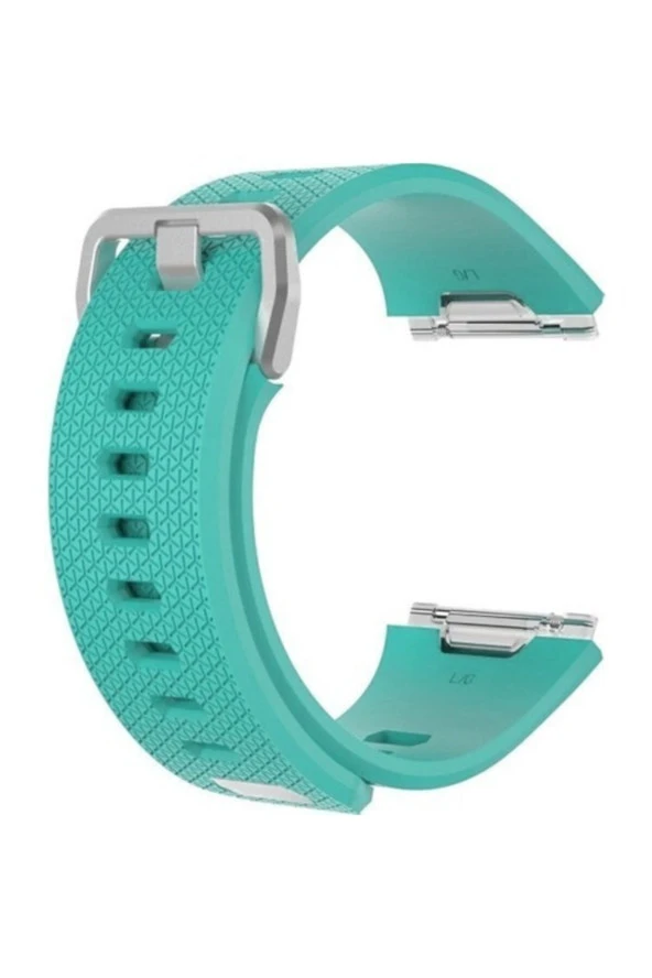 Fitbit Ionic Uyumlu Large Beden(l Sıze) Silikon Kordon Kayış Turkuaz