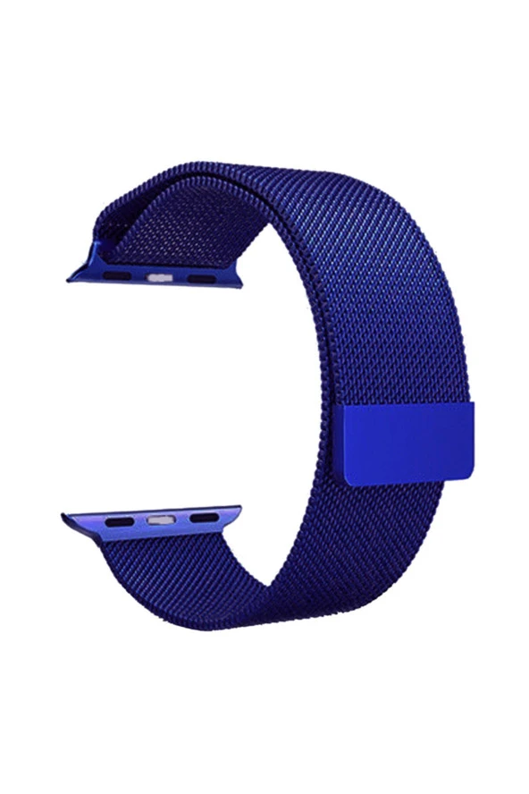 Apple Watch Için 42-44 Mm Metal Milanese Mıknatıslı Kordon Lacivert