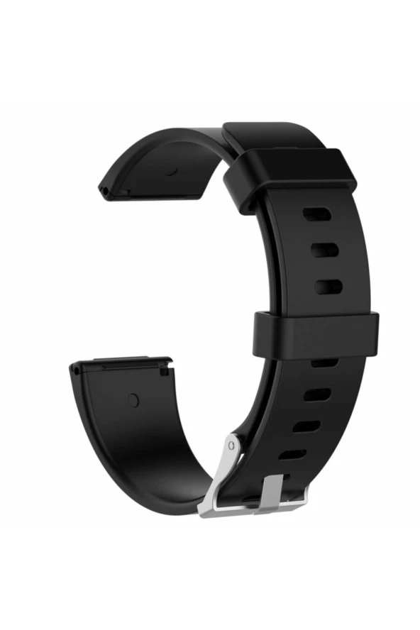 Fitbit Versa Fb504 - Versa 2 Fb507 - Versa Lite Fb415 Için Small Beden (S SIZE) Silikon Kordon Siyah
