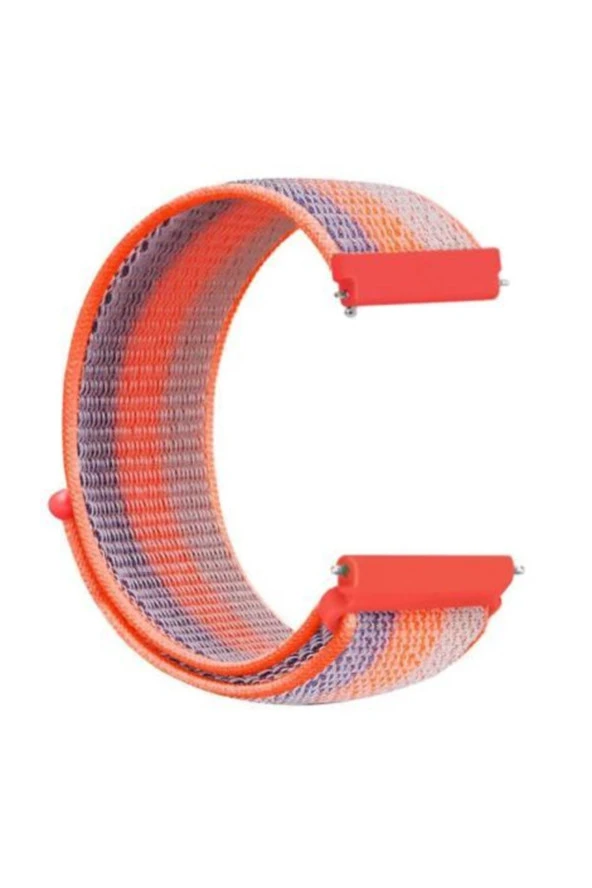 Amazfit Pace Için Dokuma Kordon Turuncu Çizgili - 1