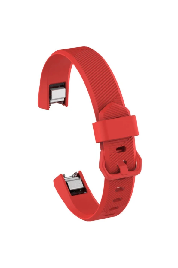 Fitbit Ace Uyumlu Small Beden(S SIZE) Tokalı Silikon Kordon Kırmızı
