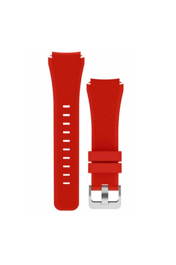 Amazfit Gtr 47 Mm(A1902) Için Silikon Kordon Kırmızı - 1