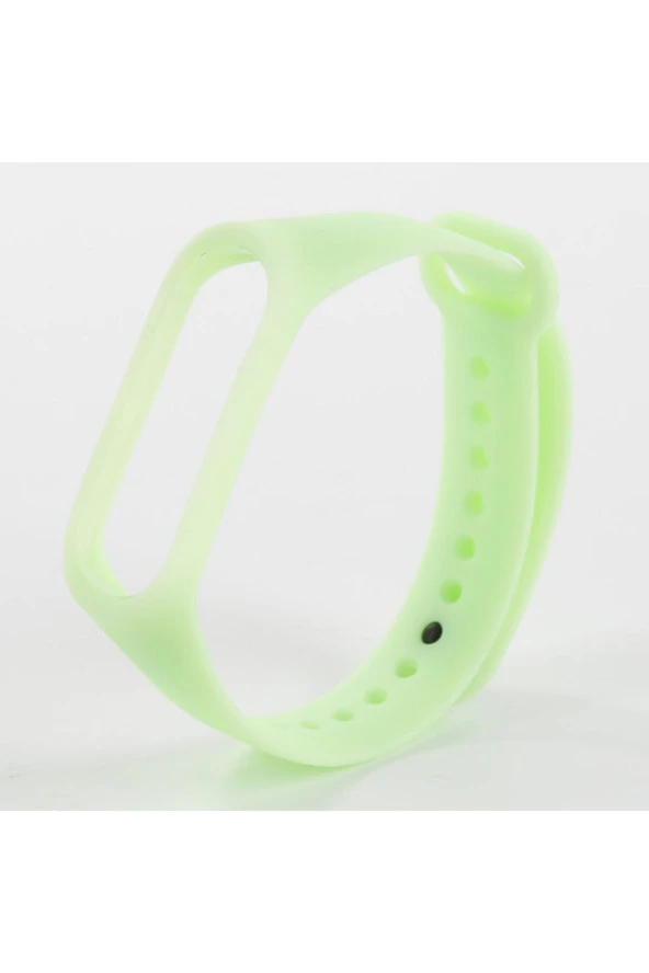 Xiaomi Mi Band 4 İçin Yeşil Fosforlu Silikon Kordon