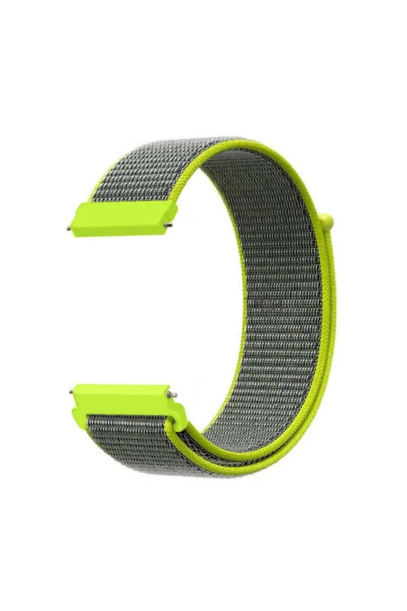 Samsung Galaxy Watch 3 45 Mm(Sm-r840) Için Dokuma Kordon Neon Green ürün görseli 1