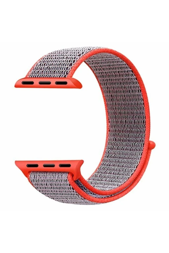 Apple Watch Seri 1 2 3 Için 38 Mm Dokuma Kordon Elektrik Pembe - 1