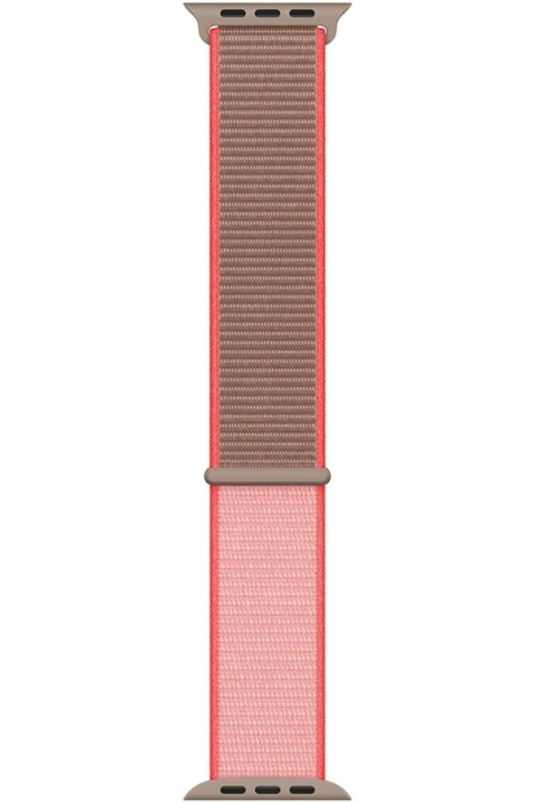 Apple Watch Seri 1 2 3 Için 38 Mm Dokuma Kordon Neon Pembe