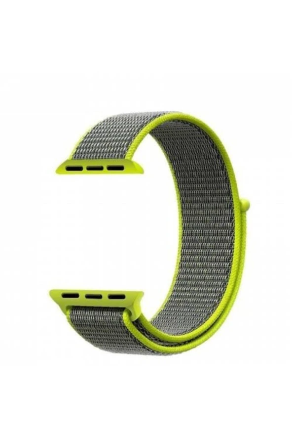 Apple Watch Seri 5 Için 44 Mm Dokuma Kordon Neon Green