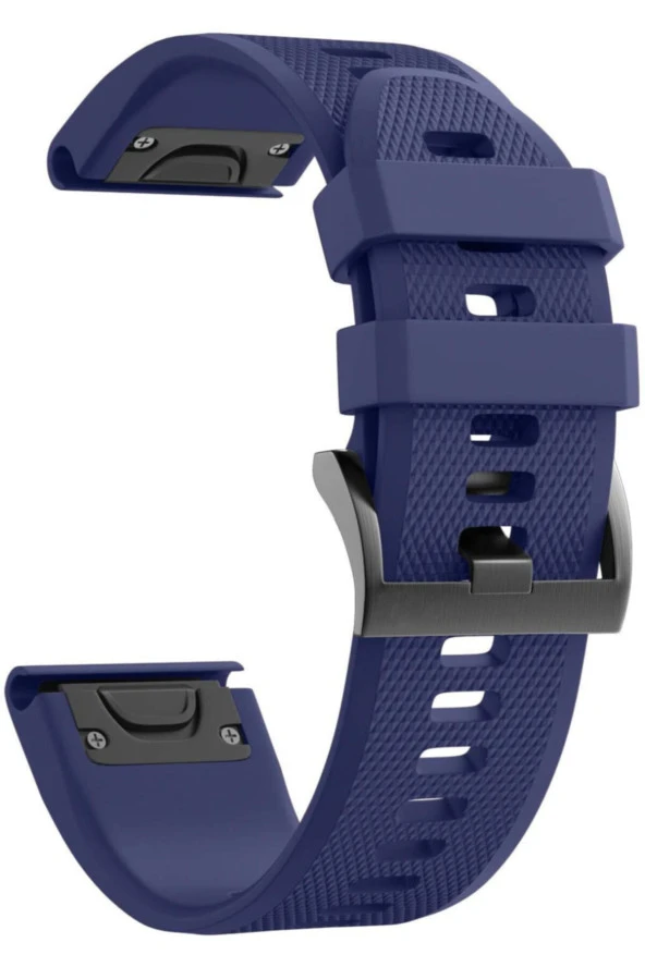 Fenix 5 Plus Sapphire Için Quick Fit Özellikli Silikon Kordon Lacivert